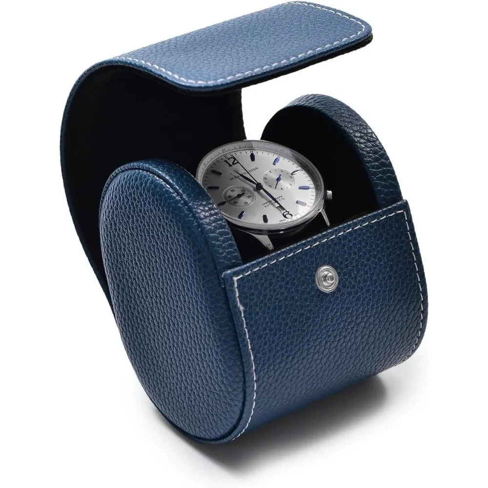 Luxury Leather Travel Watch Case Single Watch Box for Men and Women Portable Jew - Picture 3 of 8